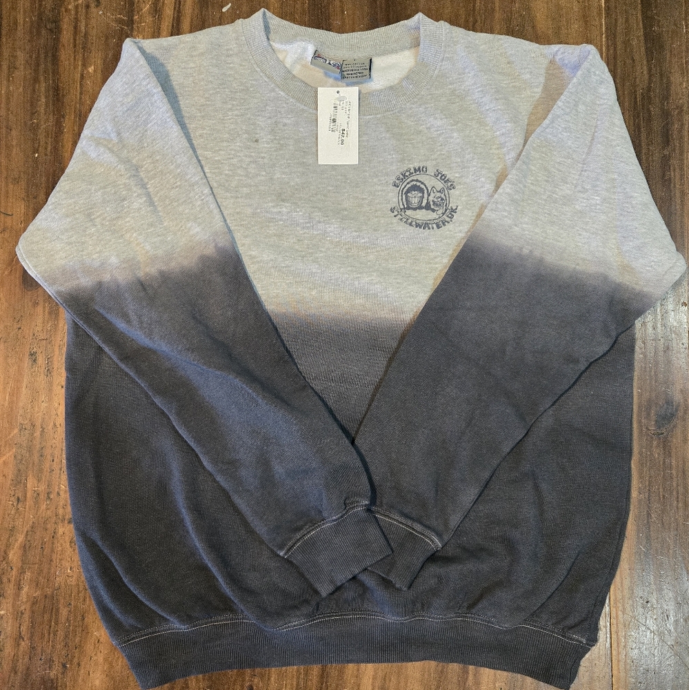 New With Tags Eskimo Joe's Dip Dye Fleece Crew Sweat Shirt Size Large